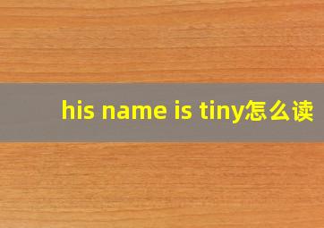 his name is tiny怎么读